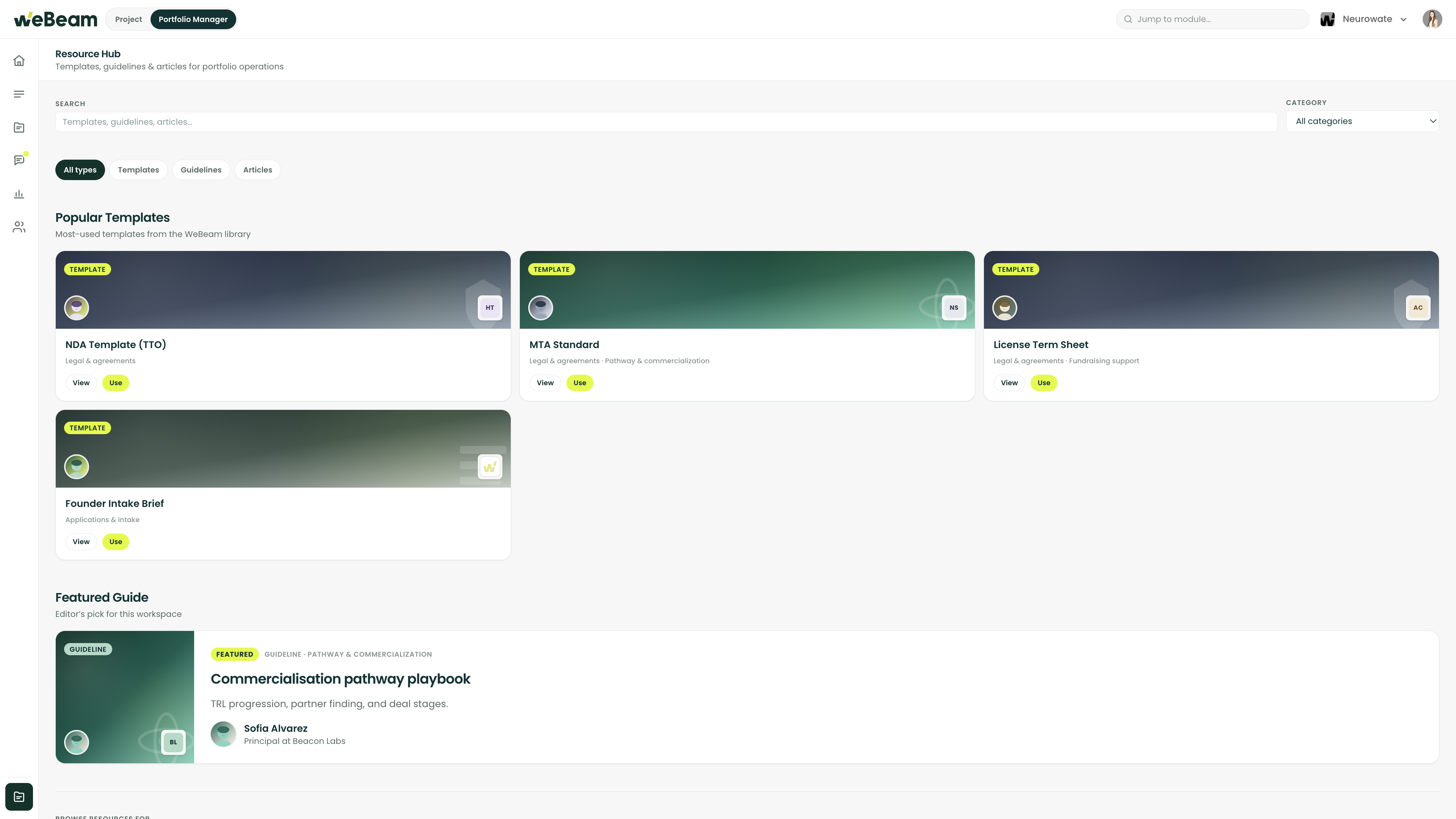 WeBeam Resource Hub